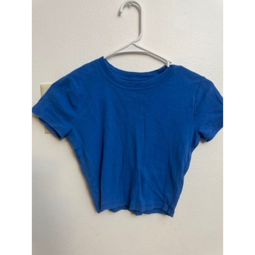 Hollister Must-Have Collection Royal Blue Baby Tee Short Sleeve Crop Top XS (E)
